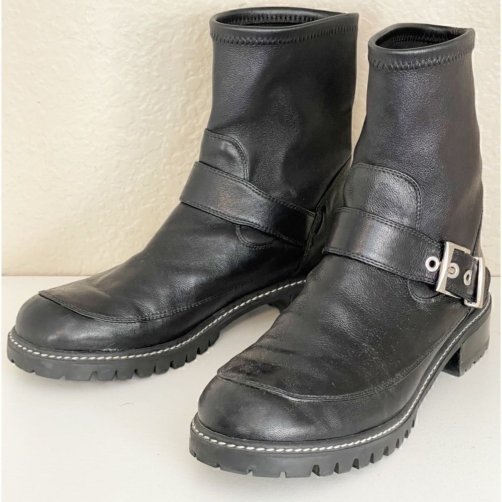 STUART WEITZMAN neoprene Lug Sole Ankle Boots (Size 8 B)
